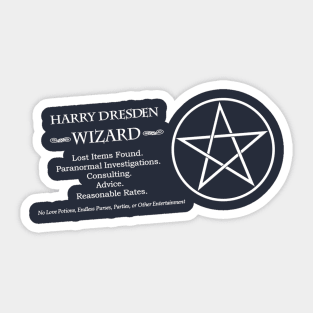 Dresden Files - Harry's Card Sticker